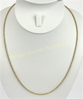 10K YELLOW GOLD TWIST ROPE NECKLACE CHAIN