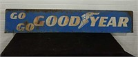 Goodyear tires double sided steel sign 68x12