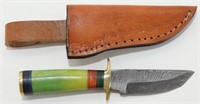 Custom Handmade Damascus Hunting Knife with