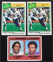 1976 & 1977 Topps O.J. Simpson NFL Football