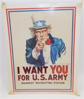 Vintage United States Army Propaganda Uncle Sam I