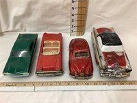 (4) Vintage Tin & Plastic Cars