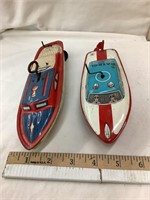 (2) Tin Wind-up Boats- Not Working (1) Lindstrom