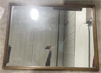 (L) Wooden Frame Mirror (34”wide x 45.5”tall)