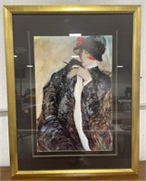 (N) Wooden Framed Print of a Painter done by