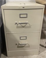 (J) Metal Filing Cabinet with 2 drawers