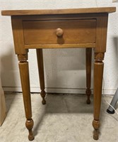 (J) Wooden End-table with 1 Drawer