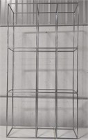 (O) Chrome Unit w/ Glass Shelves. 71" H. × 38" L.