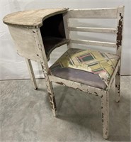 (O) Vintage Telephone Table with Ripped