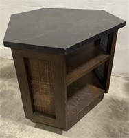 (O) Wooden Corner Entertainment Center