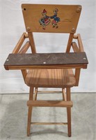 (II) Wooden Baby Doll High Chair measuring 26.5"