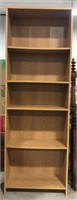 (Q) Wooden 5 Shelf Bookcase approx 25? x 71?