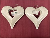 Heart shaped hanging tea light holders