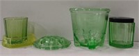 Vtg. Hazel Atlas Green Glass Vaseline Measuring