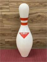 Large bowling pin coin bank - 22" tall
