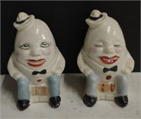 Vtg. Ceramic Humpty Dumpty Salt & Pepper Shakers