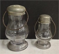 Vtg. Glass Lantern Salt & Pepper Shakers
