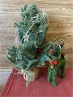 Christmas tree and reindeer