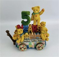 Five teddies on a float fifth year anniversary