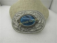 Vintage Southestern Faux Turquoise Belt Buckle, 1.