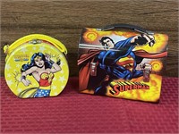 Superman/wonder woman mini lunchboxes