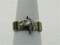 Vintage .900 Silver Horse Ring, Sz. 7, Unisex, 4.5