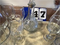 Wine decanters and Glasses