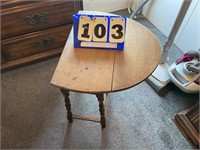 One side drop leaf table