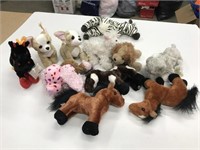 11 Webkinz/Ganz Stuffies *Horses/Dogs/Zebra