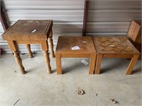 End tables & butcher block