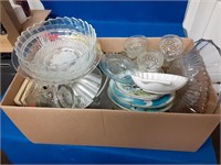 Box lot of Dishes