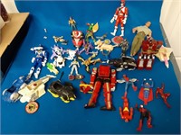 Box Lot of Action Figures & Transformers