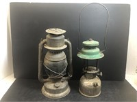 Kerosene lantern and an oil lantern.