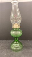 Eagle Green Glass Kerosene lamp (17"h approx.)