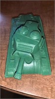 Toy lot plastic army tank, metal older midge toy