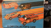 1975 Hot Wheels 12 Collectors case with 6 cars