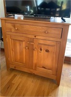 Nice natural pine cabinet, one long drawer above