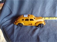 cast iron yellow taxi