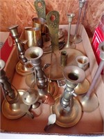 BRASS LOT CANDLE HOLDERS AND CUPS