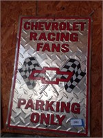 CHEVY PARKING SIGN METAL