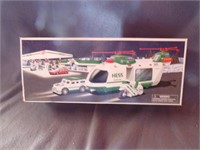 2001 HESS HELICOPTER WITH MOTORCYCLE AND CRUSIER