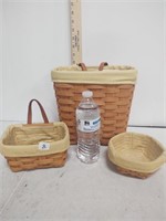 3 baskets with matching liners and protectors
