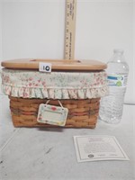 photo basket with frame lid, has liner &protector