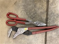 Wrench and tin snips