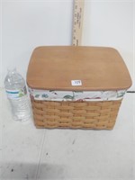 large longaberger basket with liner &protector
