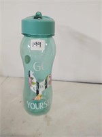 hanfmade water bottle " go Cluck yourself"