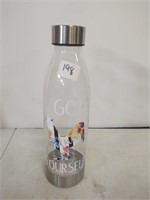 handmade water bottle "go cluck yourself"