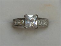 (XX) Sterling Silver CZ Ring