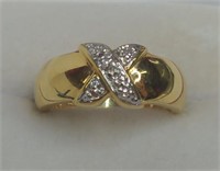 (XX) Sterling Silver Gold Tone Ring