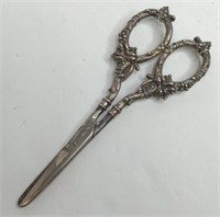 (XX) Vintage German Sterling Silver Scissors
